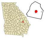 Candler County Georgia Incorporated and Unincorporated areas Metter Highlighted